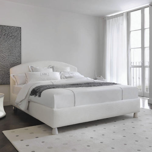 Cama contemporânea - MAGNOLIA - Flou - de casal / de solteiro / estofada
