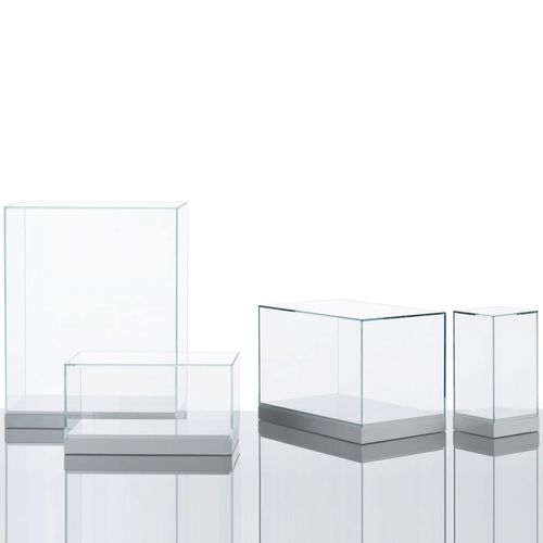 Vitrina contemporânea - TECHE  - GLAS ITALIA - em vidro / em madeira laqueada