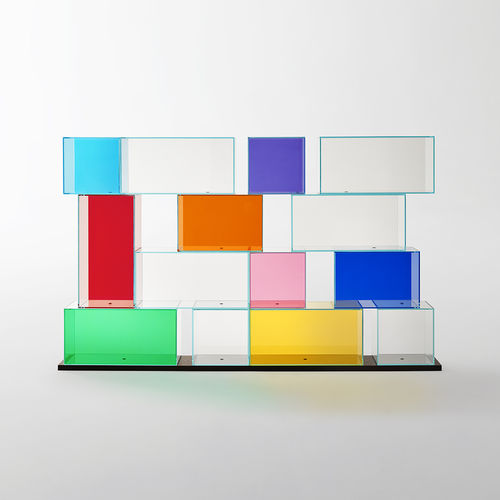 Livreiro modular - QUANTUM - GLAS ITALIA - contemporâneo / em vidro / de Piero Lissoni