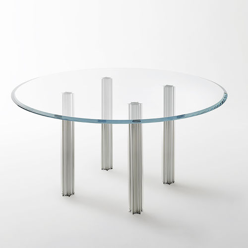 Mesa contemporânea - STARLIGHT - GLAS ITALIA - em cristal / redonda / quadrada