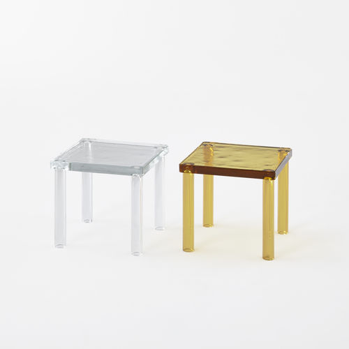 Mesa de centro contemporânea - NESTING - GLAS ITALIA - em vidro soprado / quadrada / da linha residencial