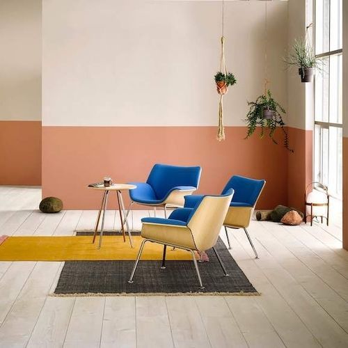 Poltrona contemporânea - SWOOP  - Herman Miller - em tecido / metálica / em madeira