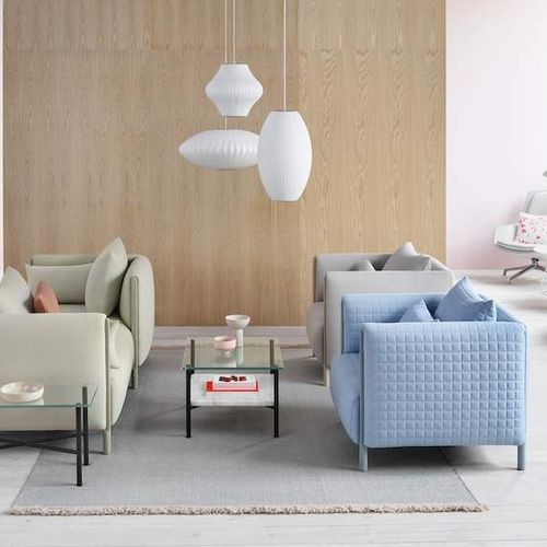 Sofá contemporâneo - COLOURFORM - Herman Miller - em tecido / estofado / com encosto alto