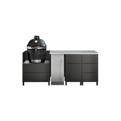 Cozinha contemporânea - ESSENCE ESS-NAT-I5C-NX - JULIEN - em granito / em aço inoxidável / com ilha
