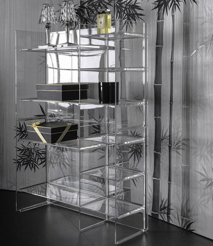 Estante modular - SOUND-RACK - Kartell - baixa / alta / para separação de ambientes