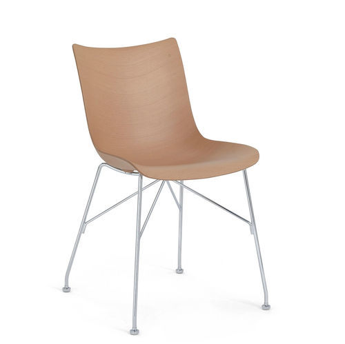 Cadeira contemporânea - P/WOOD - Kartell - para ambiente interno / em madeira de freixo / em faia