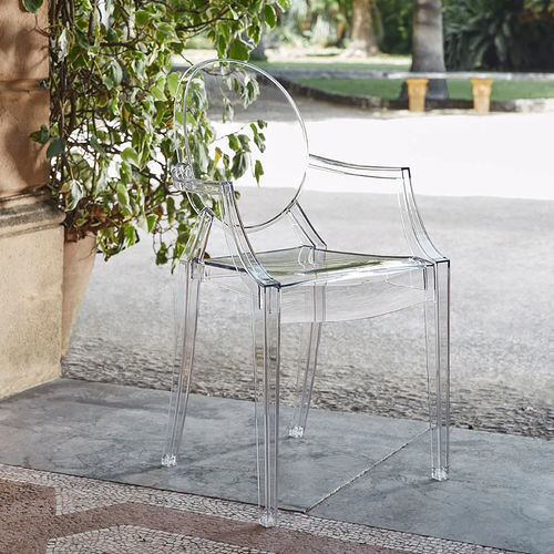 Cadeira contemporânea - LOUIS GHOST - Kartell - para ambiente externo / para ambiente interno / em policarbonato
