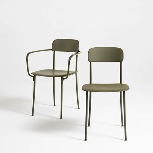 Cadeira contemporânea - SAVOIA - Kartell - para ambiente interno / em couro / com base metálica
