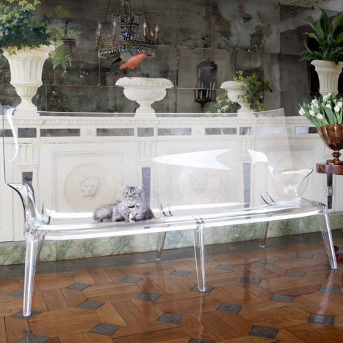 Banco de jardim contemporâneo - UNCLE JACK - Kartell - em policarbonato / com encosto / com braços