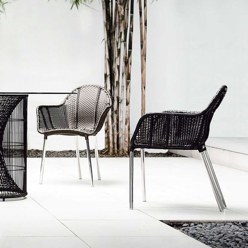 Cadeira contemporânea - MARCEL - Kenneth Cobonpue - para ambiente externo / em alumínio / em polietileno