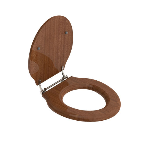 Assento sanitário em mogno - LB 724 series - LEFROY BROOKS - branco / preto / marrom