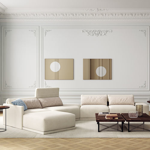 Sofá modular - GRAND  - Ligne Roset - de canto / contemporâneo / em tecido
