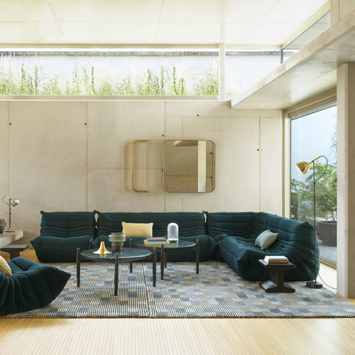 Sofá modular - TOGO - Ligne Roset - design / em tecido / em couro
