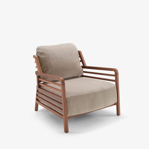 Poltrona contemporânea - FLAX - Ligne Roset - em couro / em espuma de poliuretano / em tecido