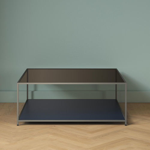 Mesa de centro contemporânea - DITA - Ligne Roset - em vidro temperado / com base em aço laqueada / retangular