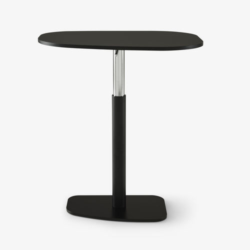 Mesa de jantar de design original - PIAZZA - Ligne Roset - em aço laqueado / em vidro / com base em aço laqueada