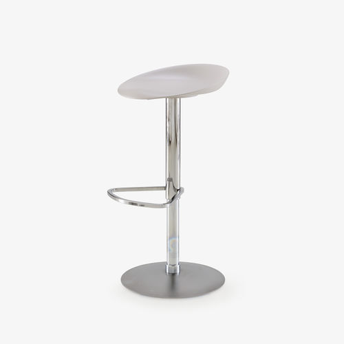 Banqueta alta contemporânea - BERRETTO - Ligne Roset - em poliuretano / com base em metal cromado / com pé central