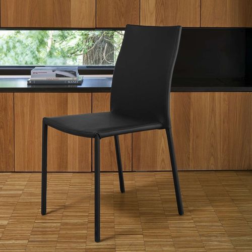 Cadeira contemporânea - SLIM - Ligne Roset - para ambiente interno / em couro / em tecido