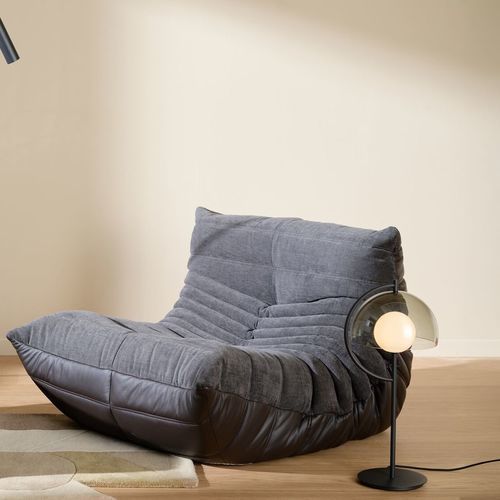 Poltrona baixa contemporânea - TOGO BOSS - Ligne Roset - em couro / em tecido / estofada
