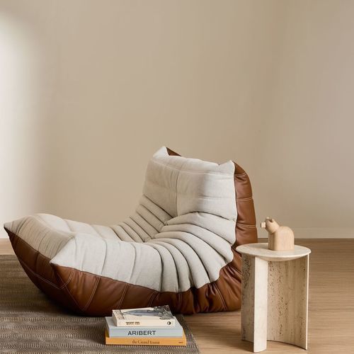 Poltrona baixa moderna - TOGO BOSS - Ligne Roset - em couro / em tecido / estofada