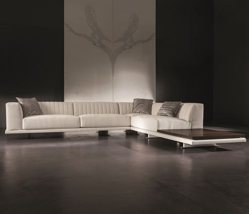 Sofá modular - YOUNG - LONGHI S.p.a. - contemporâneo / em tecido / em couro