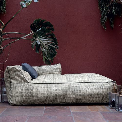 Espreguiçadeira moderna - DORMEUSE SOFT - LONGHI S.p.a. - em tecido / em tecido resistente à água / revestida de poliuretano