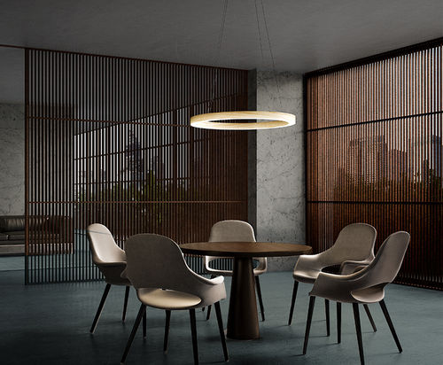 Pendente - OH! LINE - Lzf-Lamps - com folheado de madeira / contemporânea / Wire