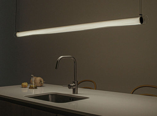 Pendente - ESTELA - Lzf-Lamps - em vidro borossilicato / com folheado de madeira / contemporânea