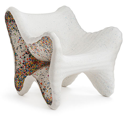 Poltrona de design original - IN-SIDE - MAGIS - em polietileno / em material reciclado / marrom