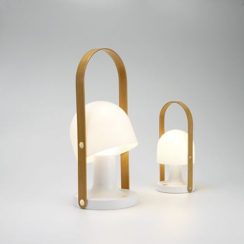 Luminária portátil - FOLLOWME PLUS - Marset Iluminacion - em carvalho / em policarbonato / de estilo