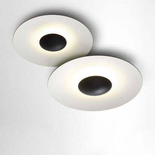 Plafon contemporâneo - GINGER - Marset Iluminacion - redondo / metálico / em carvalho