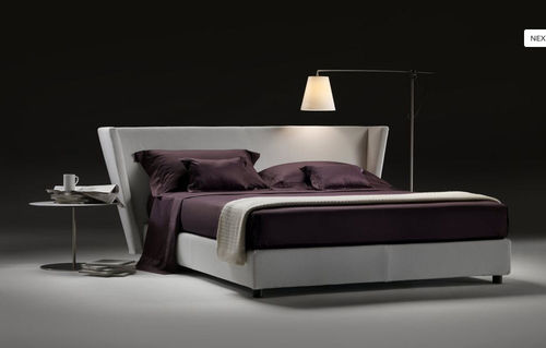 Cama de casal - PLAZA - Meritalia - contemporânea / em tecido