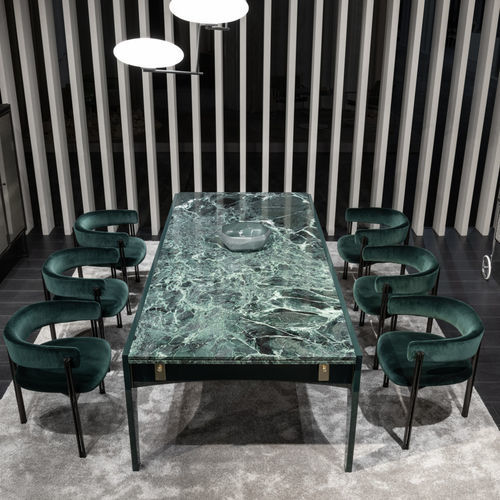 Mesa de jantar contemporânea - PARTENIO - MisuraEmme SpA - em mármore / com base em madeira compensada / retangular