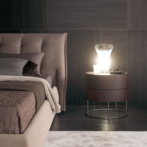 Criado-mudo contemporâneo - SHANGHAI - MisuraEmme SpA - em madeira / em laminado melamínico / com base metálica