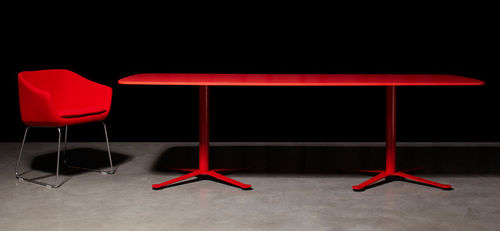 Mesa de reunião contemporânea - GECKO - Modus - em HPL / retangular / com altura regulável