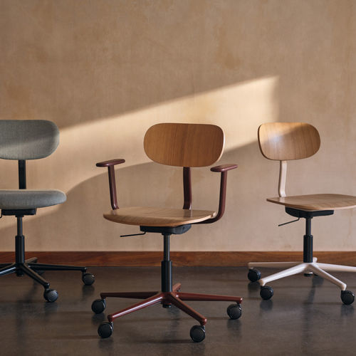 Cadeira de trabalho em alumínio - PLC STUDIO - Modus - em tecido / em nylon / com rodízios