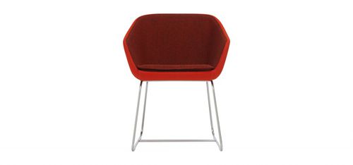 Cadeira contemporânea - DUNE - Modus - em tecido / com base em aço / estofada