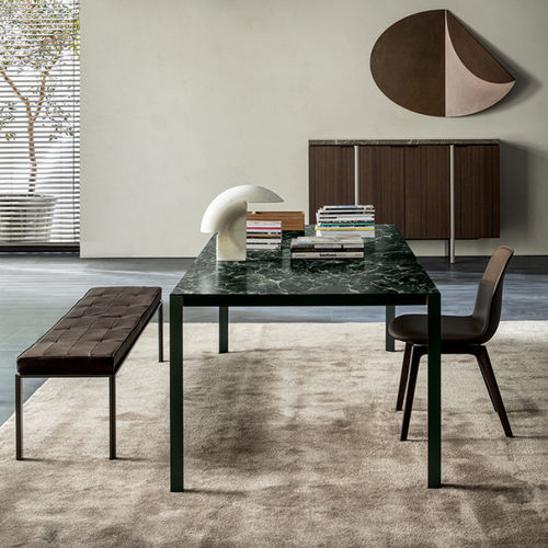 Mesa contemporânea - HALF A SQUARE - Molteni&C - em mármore / com base metálica / retangular