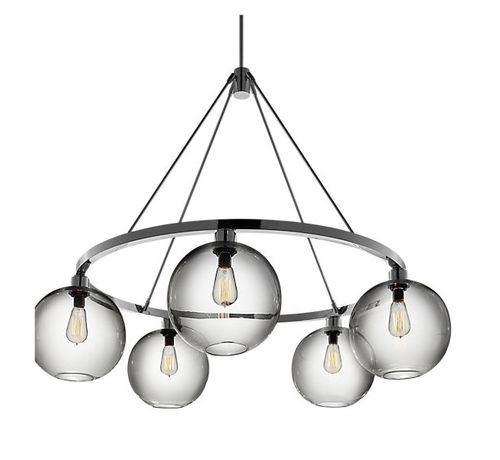 Lustre contemporâneo - SOLA 36 CHANDELIER - Niche Modern - em vidro / para lâmpada incandescente