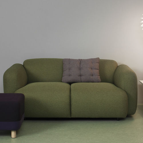 Sofá contemporâneo - SWELL - Normann Copenhagen - em tecido / marrom / cinza
