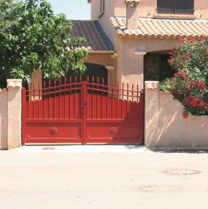 Portão de abrir - TRADITION - Horizal - em alumínio / com barras / da linha residencial