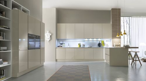 Cozinha contemporânea - SYSTEM COLLECTION - Pedini - em madeira / sem puxadores / laqueada