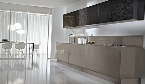 Cozinha contemporânea - SYSTEM COLLECTION - Pedini - em vidro / sem puxadores / laqueada
