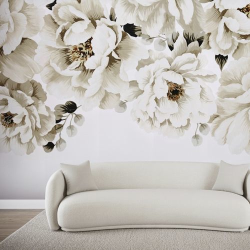 Papel de parede clássico - Perfect Peonies - Phillip Jeffries - vinílico / floral / vermelho