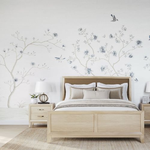 Papel de parede contemporâneo - Eternal Spring - Phillip Jeffries - vinílico / com natureza / cinza