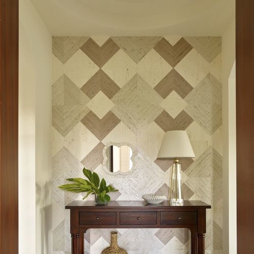 Papel de parede contemporâneo - Arrowroot Inlay - Phillip Jeffries - em fibras naturais / com padrão geométrico / efeito de tecido
