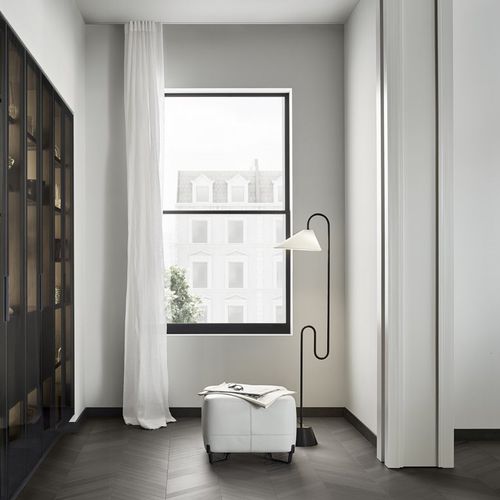 Puff contemporâneo - NEW YORK - Poliform - em tecido / em couro / em metal pintado