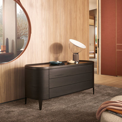 Cômoda contemporânea - GENTLEMAN - Poliform - com folheado de madeira / em metal pintado / de Marcel Wanders