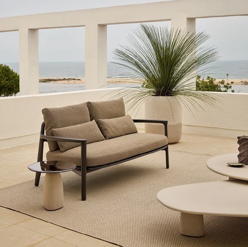 Sofá contemporâneo - MAGNOLIA - Poliform - para ambiente externo / em tecido / com braços