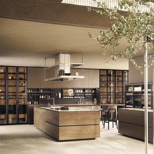 Cozinha contemporânea - ARTEX - Poliform - em carvalho / em nogueira americana / em vidro